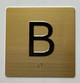 B Elevator Jamb Plate Signage With Braille and raised number-Elevator basement floor number Signage  - The sensation line
