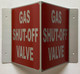 Corridor Gas shut off valve Signage-Gas shut off valve Hallway Signage -le couloir Line