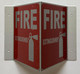 Corridor Fire extinguisher -Fire extinguisher Hallway  -le couloir Line