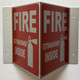 Corridor Fire exitgnsher inside sign-Fire exitgnsher inside Hallway sign -le couloir Line