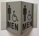 Corridor Men restroom accessible -Men restroom accessible Hallway  -le couloir Line