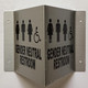 Corridor Gender neutral restroom sign sign-Gender neutral restroom sign Hallway sign -le couloir Line