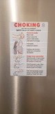 Restaurant Choking Magnet Signage and Restaurant food allergies Magnet poster