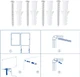 ALL ELECTRIC BUILDING: FULL SIGNS PACKAGE WITH EXTRA LARGE  SILVER DISPLAY BOARD-( 38x28 frame, WHITE SIGNS)