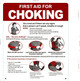 Sign FIRST AID FOR CHOKING  - RESTURANT CHOKING