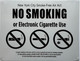 NYC NO SMOKING OR ELECTRONIC CIGARETTES  FOR RESTURANTS Signage