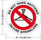 DO NOT HANG ANYTHING ON FIRE SPRINKLERS decal Sticker Signage