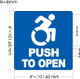 PUSH TO OPEN Decal Sticker Signage