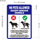 Sign  NO PETS ALLOWED EXCEPT SERVICE ANIMALS DECAL/STICKER