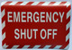 Signage   EMERGENCY SHUT-OFF Decal/STICKER