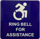 Sign  RING BELL FOR ASSISTANCE STICKER/DECAL