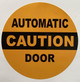 Signage  CAUTION AUTOMATIC DOOR STICKER/DECAL