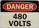 DANGER 480 VOLTS STICKER/DECAL Signage