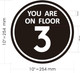 Sign You are ON Floor 3 Sticker/Decal