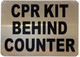 CPR KIT BEHIND COUNTER  - NYC resturant  Sign