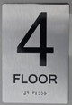 FLOOR NUMBER  Tactile Graphics Grade 2 Braille Text with raised letters  Sign