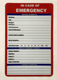 Sign ICE Medical Card for Seniors - in Case of Emergency Fridge Magnet with Marker - Refrigerator Safety Important Phone Numbers Call List for First Responders