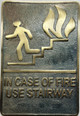 Sign Cast Aluminium IN CASE OF FIRE USE STAIRWAY