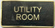 Sign Cast Aluminium Utility room