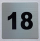 Apartment number 18 signage
