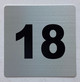 Signage Apartment number 18