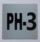 Apartment number PH-3 signage