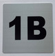 Apartment number 1B signage