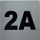 Signage Apartment number 2A