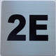 Apartment number 2E signage