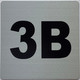 Apartment number 3B signage