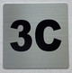 Signage Apartment number 3C