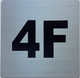 Signage Apartment number 4F