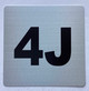 Signage Apartment number 4J