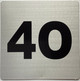 Apartment number 4O signage