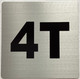 Apartment number 4T signage