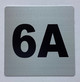 Apartment number 6A signage