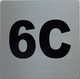 Apartment number 6C signage