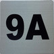 Apartment number 9A signage