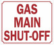 Gas Main Shut-Off SIGNAGE