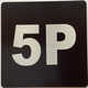 Apartment number 5P signage