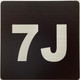 Apartment number 7J signage