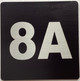 Apartment number 8A signage