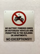 in building sign no e- bike