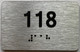 apt number sign silver 118