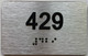 apt number sign silver 429