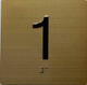 1 ST FLOOR Elevator Jamb Plate  With Braille and raised number-Elevator FLOOR 1 number   - The sensation line