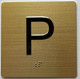 P Elevator Jamb Plate sign With Braille and raised number-Elevator PARKING floor number sign  - The sensation line
