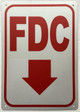 FDC WITH DOWN ARROW  (REFLECTIVE,WHITE, ALUMINIUM MATERIAL,RUST FREE)