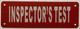 Sign Inspector's test  (REFLECTIVE, Red, ALUMINIUM MATERIAL,,RUST FREE)