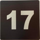 Apartment number  - UNIT NUMBER  (BLACK, DOUBLE SIDED TAPE) -Broadway Line (APT 17)